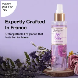 Pilgrim NY Babe Body Mist - 150 ml | With Dewy Rose & Bold Patchouli | Long-Lasting | Body Mist for Women | Romance perfume for women | Elegant fragrance | Designed in France