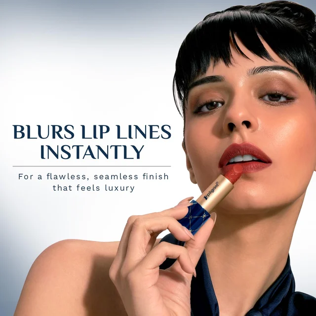 Pilgrim Oh So Creme Bullet Lipstick with Caramel Charm�-01 Shade | Silky Matte Finish & Highly Pigmented | Long Lasting & Smooth Glide | Lightweight Formula with French Grape Seed Oil