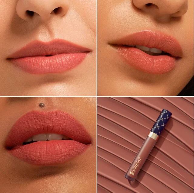 Pilgrim Oh So Creme Lipstick 03 Truffle Mystere | Ultra Light Highly Pigmented & Matte Liquid Lipstick | Long-Lasting, Smudge-Proof, Transfer-Resistant | Comfortable Wear for All Day Perfection