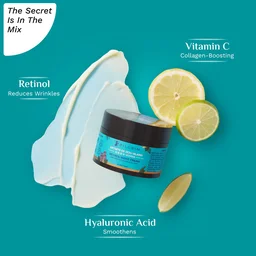 Pilgrim Retinol Night Cream-50g | with Vitamin C & Hyaluronic Acid | Youthful & Rejuvenated Skin | Reduce Wrinkles | Brightens & Evens Skin Tone | Lightweight & Non-Greasy | Improve Acne Scars | Collagen-boosting | Radiant skin | For All Skin Types