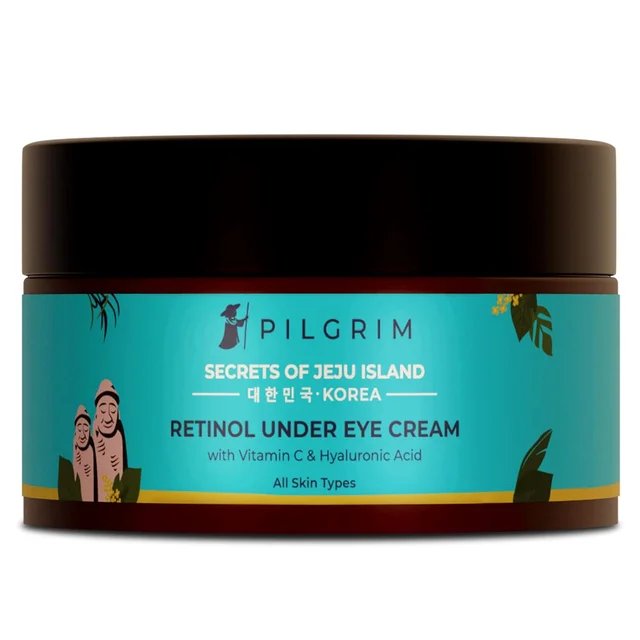 Pilgrim Retinol Under Eye Cream -30g | with Vitamin C & Hyaluronic Acid | for dark circles, Puffiness & Fine Lines | Brightening | Anti-wrinkle Cream | Paraben-free | Lightweight & Non-Greasy | For All Skin Types