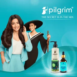 Pilgrim Spanish Rosemary & Biotin Anti Hairfall Shampoo - 200ml | for Reducing Hair Loss & Breakage | Promotes Growth | Upto 95% Stronger Hairs | Sulfate-Free | Hair Strengthening Treatment | For All Hair Types
