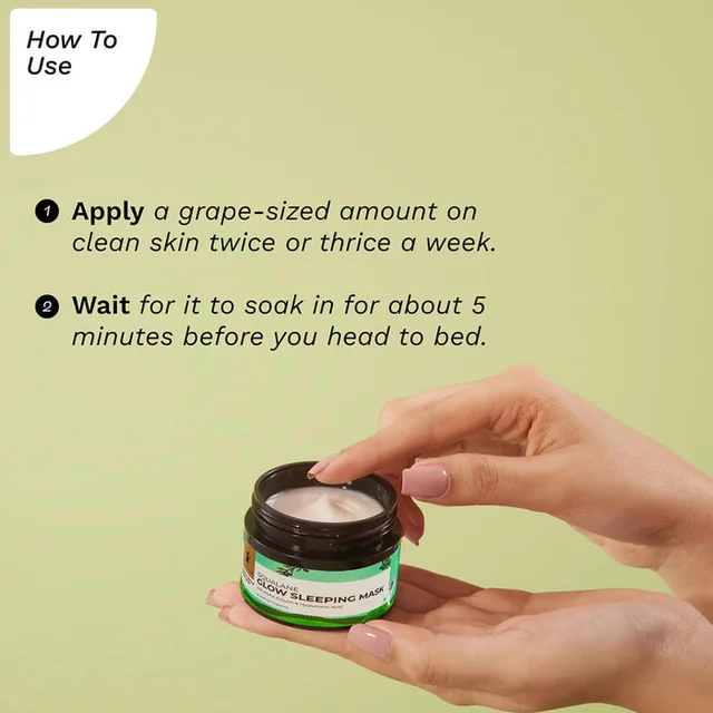 Pilgrim Squalane Glow Sleeping Mask, 50.0 gm | 1.8 oz. | Skin Brightening | Hydrating, Smooth & Supple Skin