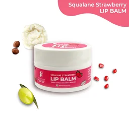 Pilgrim Squalane Strawberry Lip Balm - 8g | With Shea Butter & Pomegranate Extract | Moisturize & Protect Lips | Soft, Smooth & Nourished Lips | hydrating Dry & Chapped Lips | Lip Balm with Natural Ingredients