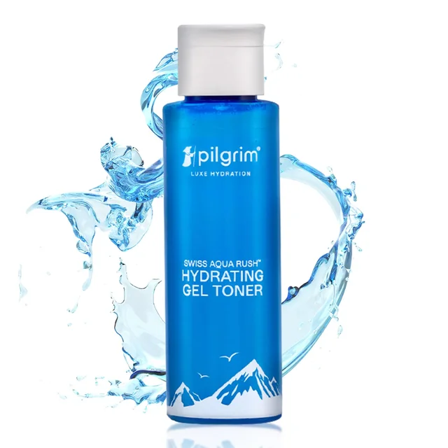 Pilgrim Swiss Aqua Rush Hydrating Gel Toner - 100ml | With Pentavitin & Aquaxyl | Toner for Glowing Skin | Lightweight | Skin Moisture Balance & Enhanced Texture | Anti-Dryness Hydrating Toner | for All Skin Types