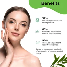 Pilgrim Moisturizer Tea Tree Light Non-Oily, 80.0gm | Soothes Skin, Controls Oil, and Hydrates Without Clogging Pores for a Fresh, Matte Look.
