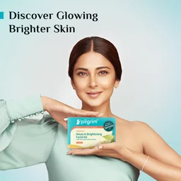 Pilgrim Vitamin C Detan & Brightening Facial Kit with Australian Kakadu Plum | 3-in-1 Facial Kit for Glowing Skin | Removes Sun Damage & Evens Skin Tone | Includes Vitamin C Serum 5ml