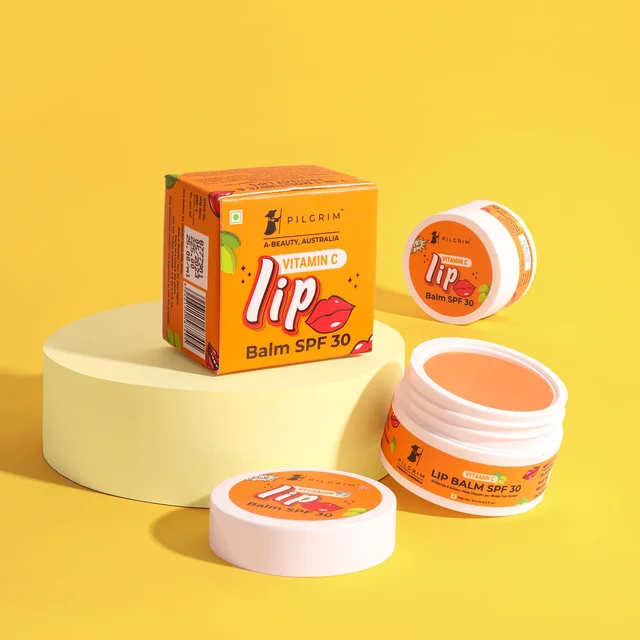vitamin c lip balm with spf Foxtale Brightening SPF30 Peptides, & Hyaluronic Acid and Butter Beige) Mineral SPF 15 Lip Balm
