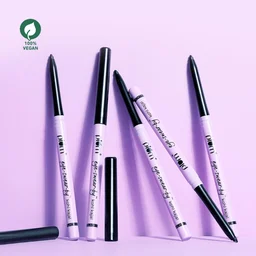 Plum Eye-Swear-By Kajal 0.35g Deep Black | Creamy Smooth, Waterproof & Smudge-Proof | 12hr Long-Lasting Twist-Up Kajal Pencil | Enriched with Vitamin E | 100% Vegan & Cruelty-Free