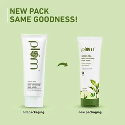 Plum Green Tea Pore Cleansing Face Wash 100ml | With Glycolic Acid | Fights Pimples & Controls Excess Oil | Gentle Exfoliating, Non-Drying | For Oily, Acne-Prone & Combination Skin | Vegan | Women & Men