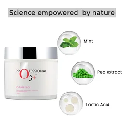 O3+ Professional O3+ D-Tan Pack 300g | Professional Tan Removal Face Pack with Mint & Eucalyptus Oil | Brightening, Nourishing & Glowing Skin