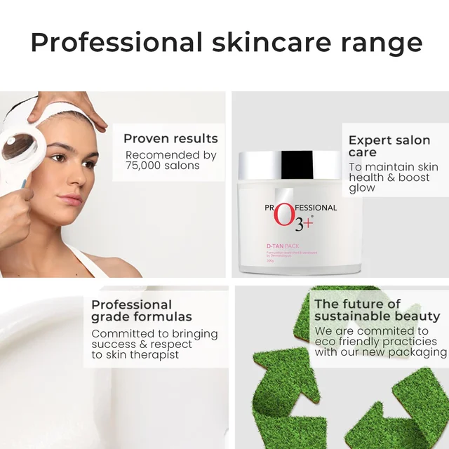 O3+ Professional O3+ D-Tan Pack 300g | Professional Tan Removal Face Pack with Mint & Eucalyptus Oil | Brightening, Nourishing & Glowing Skin