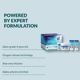Raaga Professional Derma Bleach Creme 290g with Combo Kit | Oxygen Release Formula with Aloe Vera & Alpha Arbutin | Skin Brightening, Hydration & Salon Care