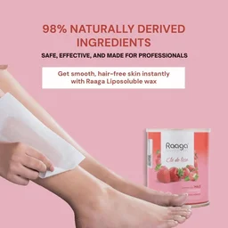 Raaga Professional Strawberry Liposoluble Wax 800ml | Hair Removal Wax for All Skin Types | Smooth & Gentle Body Wax | Salon Quality with Long-Lasting Results