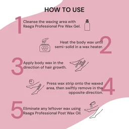 Raaga Professional Strawberry Liposoluble Wax 800ml | Hair Removal Wax for All Skin Types | Smooth & Gentle Body Wax | Salon Quality with Long-Lasting Results