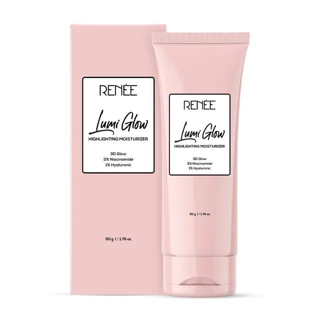 Renee Lumi Glow Highlighting Moisturizer 50g | With 3D Glow | Enriched with 3% Niacinamide & 1% Hyaluronic Acid | Reduces Pigmentation, Fine Lines & Wrinkles | Lightweight Texture | Prevents Photoaging & UV Damage |