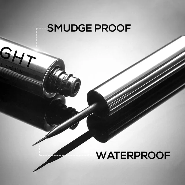 Renee Midnight Matte Eyeliner 2.5ml | Darkest Black | Smudge-Proof & Waterproof | Long Lasting | Smooth & One-Swipe-Application | Intense Black Pigment | Enriched with Chamomile, Aloe Vera & Vitamin E