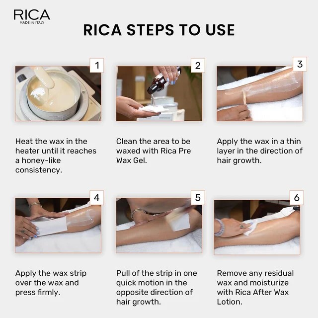 Rica White Chocolate Liposoluble Wax | Gentle, Moisturizing Hair Removal | Less Painful Application | Redness Free Hair Removal | For Dry Skin | 800g