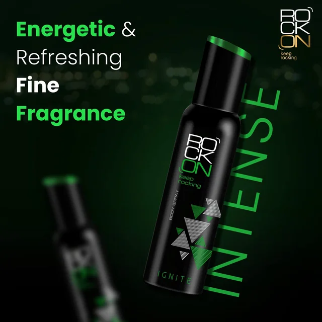 Rock On Ignite Deodorant for Men 150ml | Long-Lasting Bold Fragrance Body Spray | Premium Deodorant with All-Day Odor Protection for Men