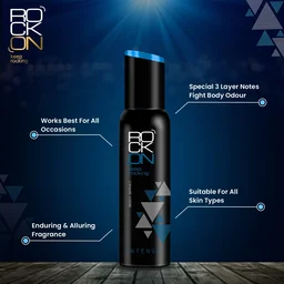 Rock On Intense Body Spray 150ml | Unisex Long-Lasting Fragrance Deodorant | Refreshing & Energizing Body Spray for Men & Women | Daily Odor Control