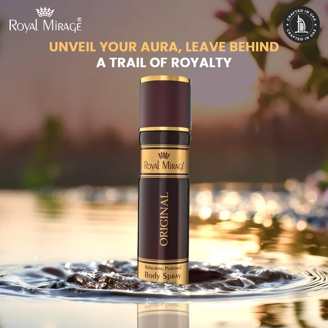 Royal Mirage Men Body Deodorant Spray 200ml Original Classic | Refreshing Perfumed Body Spray | Everyday Fragrance for Men | Long-Lasting Freshness & Confidence