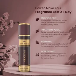 Royal Mirage Men Body Deodorant Spray 200ml Original Classic | Refreshing Perfumed Body Spray | Everyday Fragrance for Men | Long-Lasting Freshness & Confidence