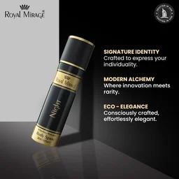 Royal Mirage Night Body Spray 200ml for Men | Premium Luxury Body Spray | Floral & Woody Notes | Long-Lasting Freshness | Alcohol-Free | Mysterious Night Aroma