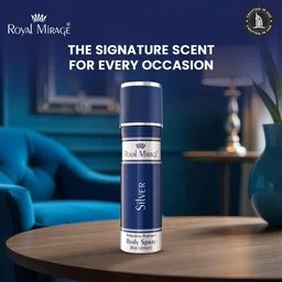 Royal Mirage Silver Body Spray 200ml | Unisex Perfume for Men & Women | Citrus, Floral & Woody Notes | Everyday Elegance | Long-Lasting Freshness | Affordable Luxury