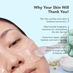 Sara Beuty Hydra Aqua Bomb Facial Kit for Skin Brightening with Hyaluronic Acid & Tea Tree | Deep Hydration, Glow Boost, Salon Style Facial Care Kit
