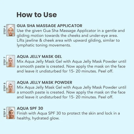 Sara Beuty Hydra Aqua Bomb Facial Kit for Skin Brightening with Hyaluronic Acid & Tea Tree | Deep Hydration, Glow Boost, Salon Style Facial Care Kit