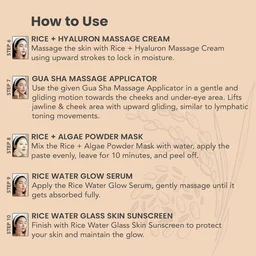 Sara Beuty Korean Glass Glow Facial Kit with Rice Extract & Ceramides | 10 Step Salon Facial Kit for Brightening, Hydration & Smooth Radiant Skin