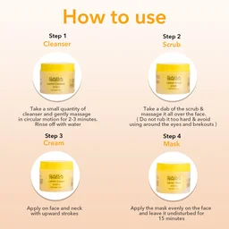 Sara Professional Sara Lemon 4-Step Fruit Facial Kit (4x50g) | for Brightening & Nourishing Skin | All in 1 (cleansing + scrub + cream + mask )|Detoxifying Face Pack | for Radiant Skin | Suitable for All Skin Types