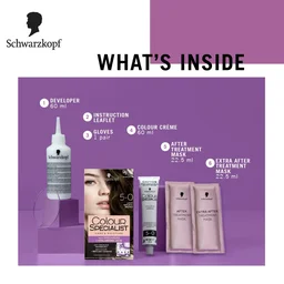 Schwarzkopf Colour Specialist 5.0 Light Natural Brown Hair Color 100ml | Permanent Hair Color | 100% Gray Coverage