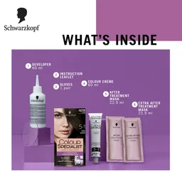 Schwarzkopf Colour Specialist 5.1 Cool Light Brown Hair Color 100ml | Permanent Hair Color | 100% Gray Coverage