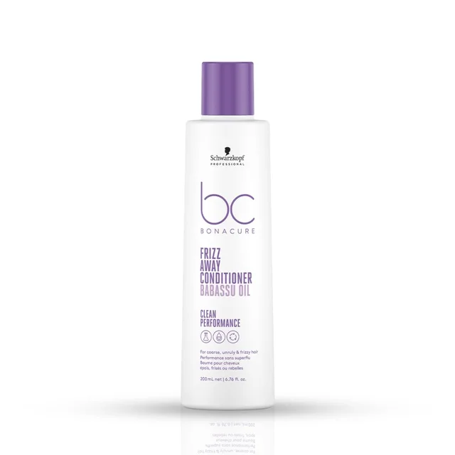 Schwarzkopf Professional Bonacure Frizz Away Conditioner 200ml with Babassu Oil for Frizzy Hair | Smooth & Hydrated Hair