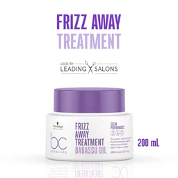Schwarzkopf Professional Bonacure Frizz Away Treatment with Babassu Oil | for Coarse, Frizzy, Dry Hair | Makes hair soft & silky | Smooth & Control Frizz | 200ml