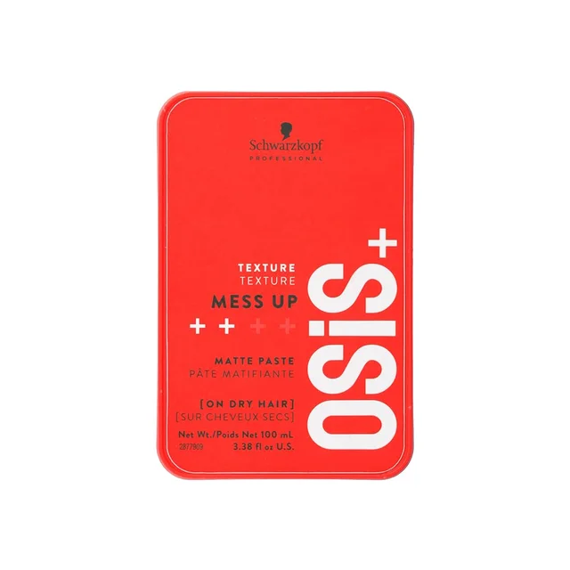 Schwarzkopf Professional OSiS+ Mess Up Matte Paste 100ml | Medium Hold Hair Styling Paste | Matte Finish