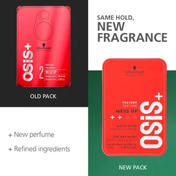Schwarzkopf Professional OSiS+ Mess Up Matte Paste 100ml | Medium Hold Hair Styling Paste | Matte Finish