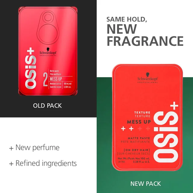 Schwarzkopf Professional OSiS+ Mess Up Matte Paste 100ml | Medium Hold Hair Styling Paste | Matte Finish
