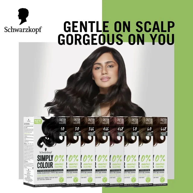 Schwarzkopf Simply Colour 3.0 Dark Brown Hair Color 142.5ml | Ammonia-Free | 100% Gray Coverage