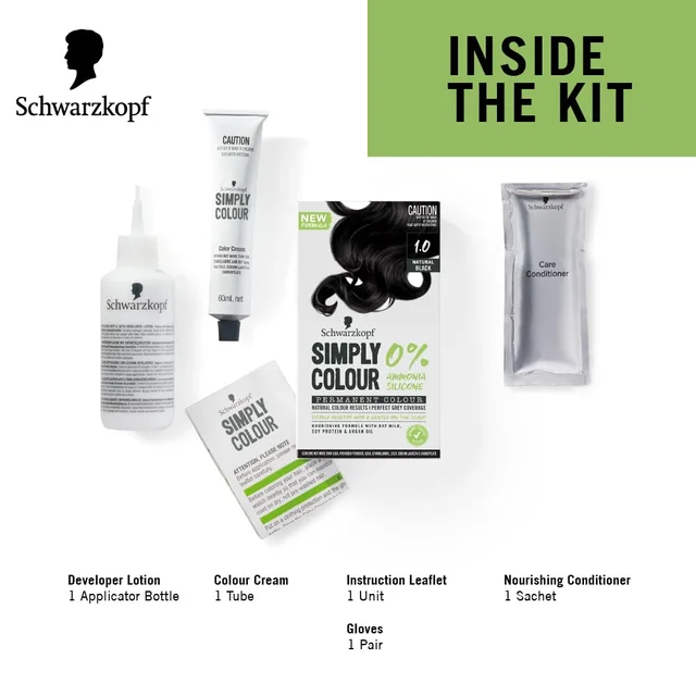 Schwarzkopf Simply Colour 3.0 Dark Brown Hair Color 142.5ml | Ammonia-Free | 100% Gray Coverage