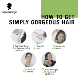 Schwarzkopf Simply Colour 3.0 Dark Brown Hair Color 142.5ml | Ammonia-Free | 100% Gray Coverage