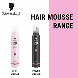 Schwarzkopf Taft Curl Hold 3 Hair Mousse | Medium Hold | Curl Definition & Frizz Control