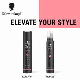 Schwarzkopf Taft Power Mousse | Strong Hold Hair Styling Mousse | Volume & Frizz Control