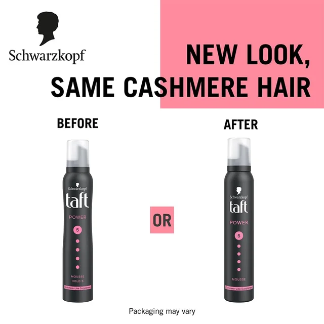 Schwarzkopf Taft Power Mousse | Strong Hold Hair Styling Mousse | Volume & Frizz Control