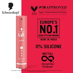 Schwarzkopf Taft Shine Hair Spray 250ml | Strong Hold 4 | Shiny & Frizz-Free Hair