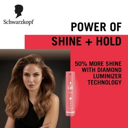 Schwarzkopf Taft Shine Hair Spray 250ml | Strong Hold 4 | Shiny & Frizz-Free Hair