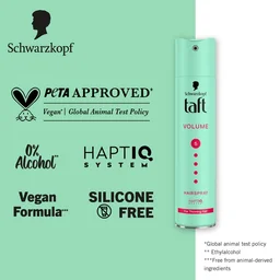 Schwarzkopf Taft Volume Hair Spray Hold Level 5 | Mega Strong Hold | Long-Lasting Hair Volume