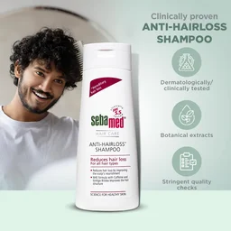 Sebamed Anti-Hairloss Shampoo 200ml| pH 5.5 | Clinically Proven Formula with NHE & Caffeine | Reduces Hair Fall & Strengthens Hair | Dermatologically Tested