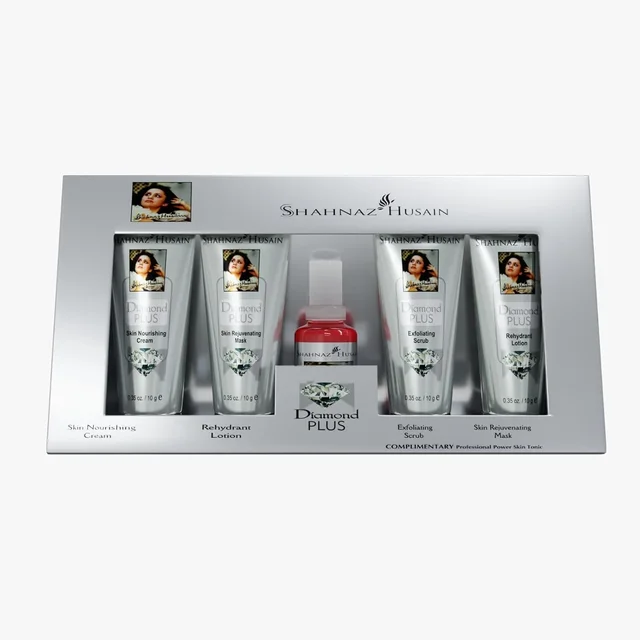 Shahnaz Husain Diamond Skin Revival Facial Kit | Diamond-Infused Skincare | Exfoliating, Nourishing & Rejuvenating | Anti-Aging, Hydrating & Glow-Boosting Facial Care
